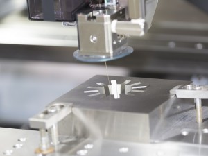 CNC wire cut machine cutting mold parts